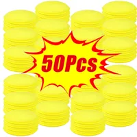 12Pcs Car Foam Sponge Wax Applicator Cleaning Detailing Pads Car Waxing Polishing Pad Home Car Wash Care 10cm Car Cleaning Kit