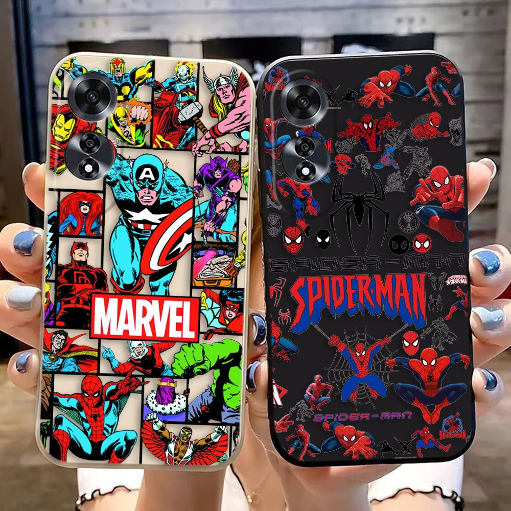 Marvel The Avengers Comics Phone Case For OPPO A9 A15 A16 A17 A31 A38 A53 A53S A54 A57 A60 A74 A78 A91 A92 A93 A94 A98 Capa Case