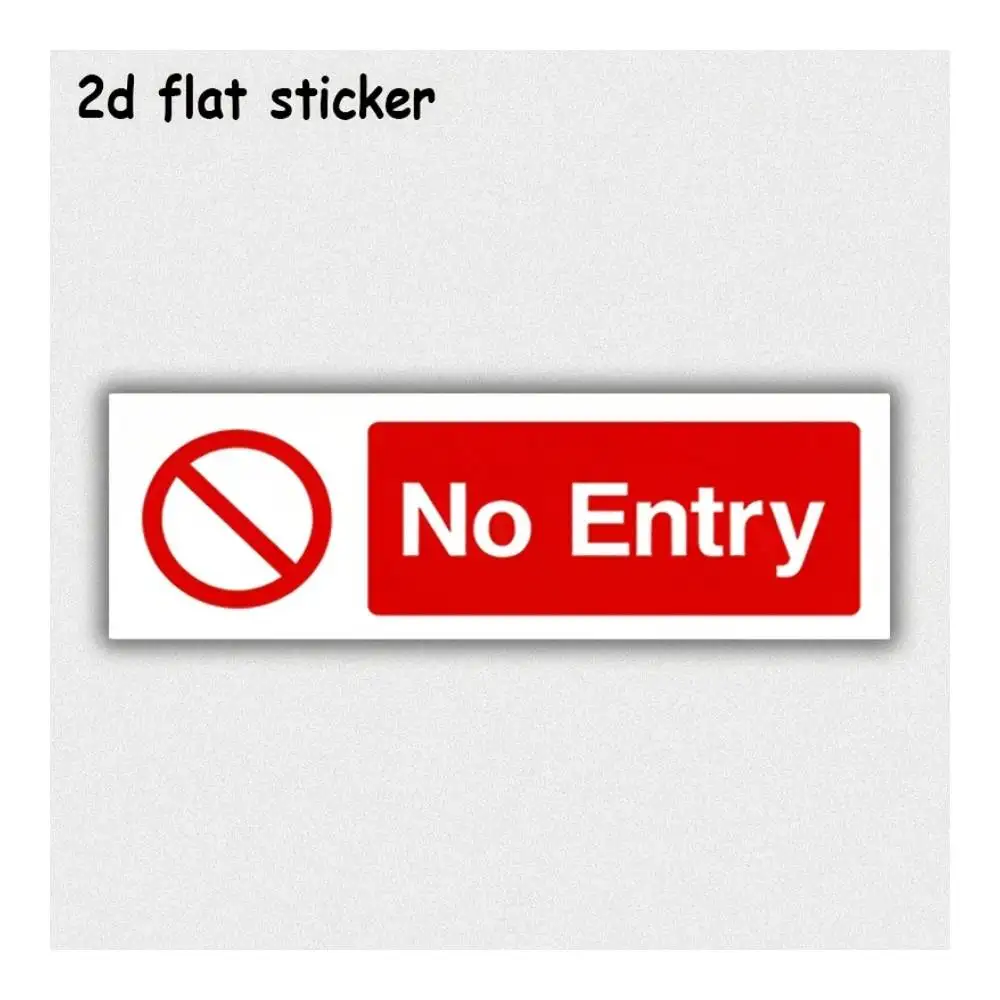 No Entry Sign Displayed Vinyl Sticker For Car Laptop Window Door Fridge Water Bottle