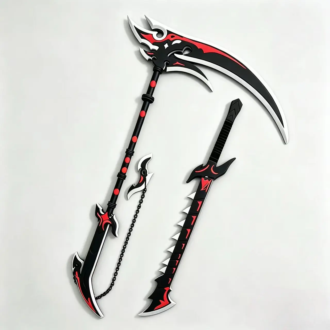 Lingxuege Anime Game JX3 Cosplay Scythe Prop Halloween Xmas Party Role Play Costume Decor Accessories Props