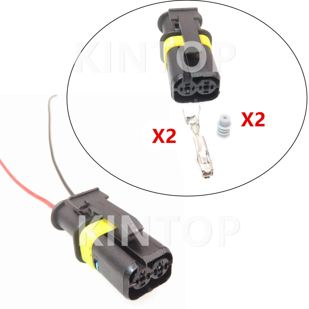 1 Set 2 Pins 18286000002 Automobile Starting Relay Wire Harness Socket AC Assembly Car Electronic Injection Motor Connector