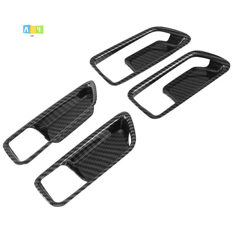 

A04E-1 Set New Door Handle Button Decoration Sticker Fortoyota 20 Corolla Cross Interior Handle Carbon Fibre Refit