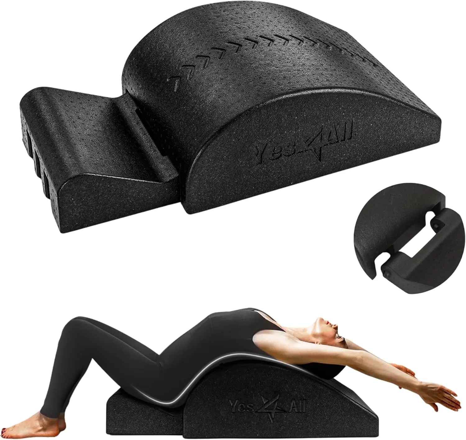 

Складная дуга для пилатеса для укрепления кора и растяжки, выдерживает нагрузку до 350 фунтов, массажный стол-корректор для позвоночника