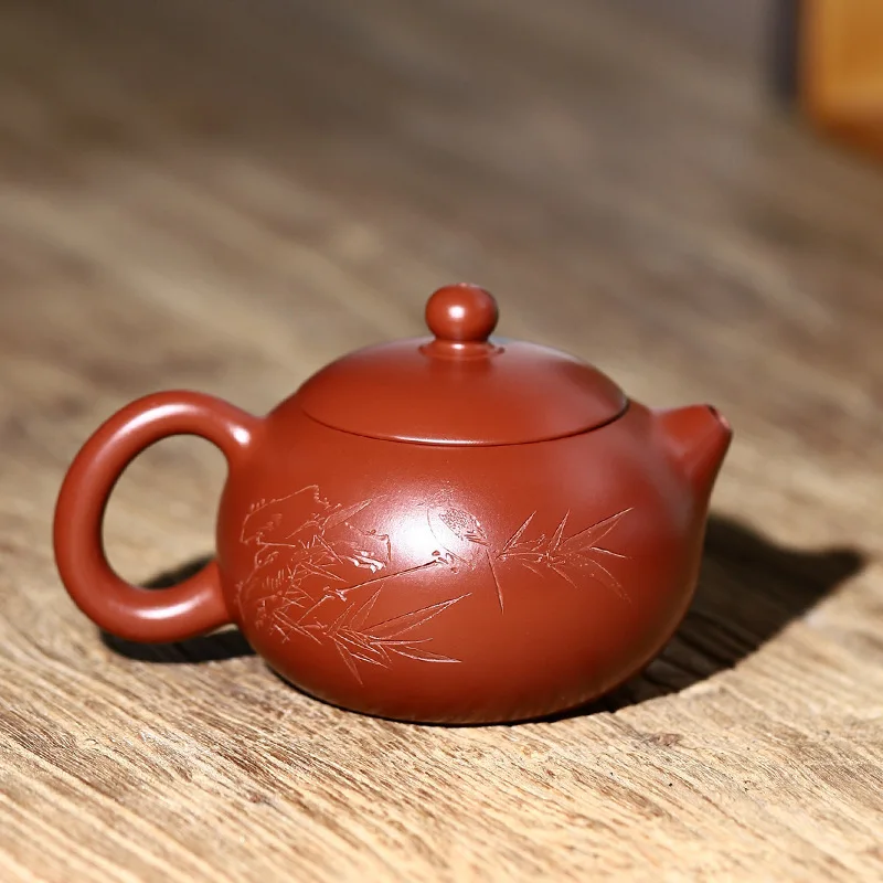 Dropshipping Handmade Inverted Handle Xishi Yixing Original Ore Da Hong Pao Purple Clay Teapot Wholesale Gift High-End Tea