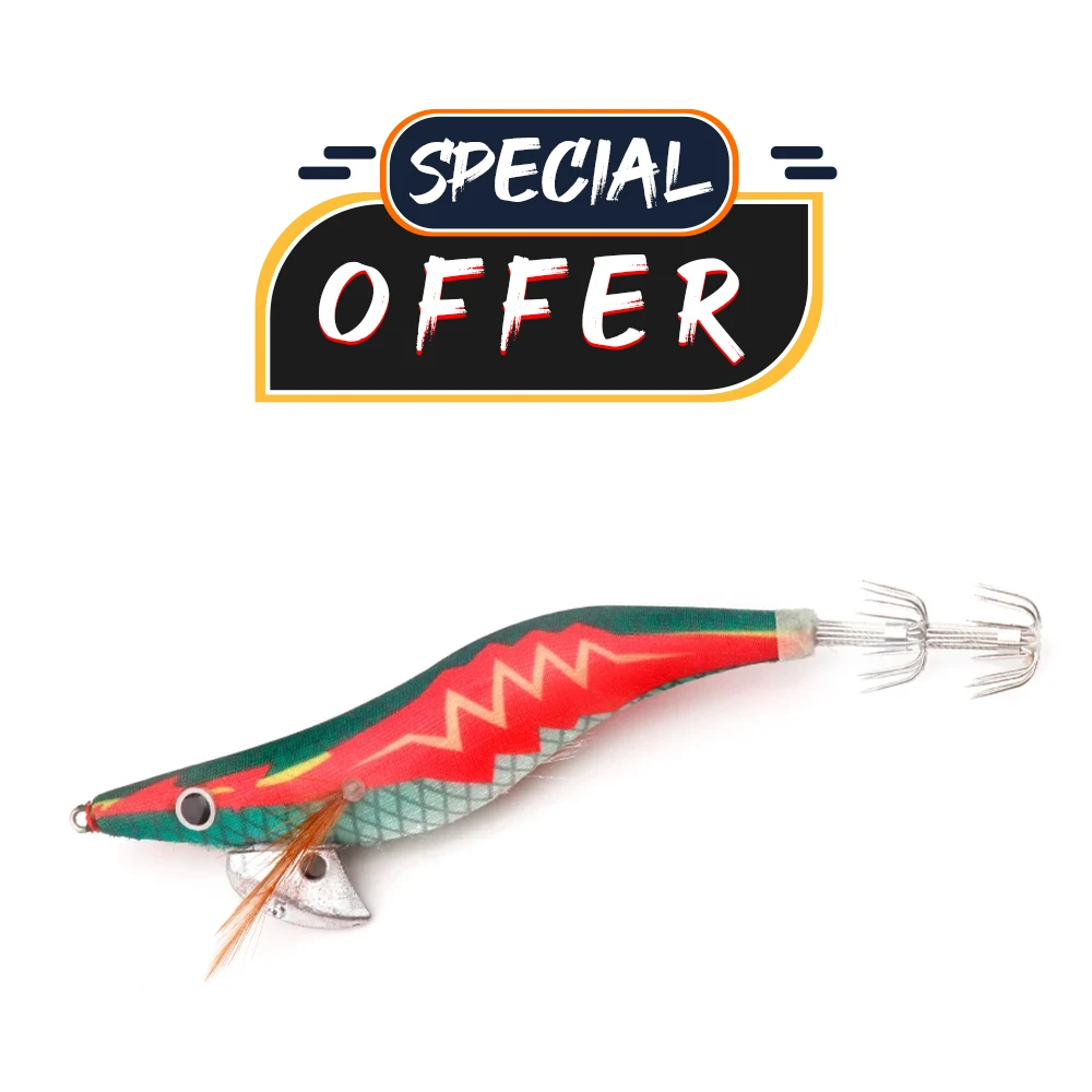 GOBASS Special Offer Limited 145mm 21g Luminous Wood Shrimp Squid Jig Cuttlefish Sea Fishing Lures