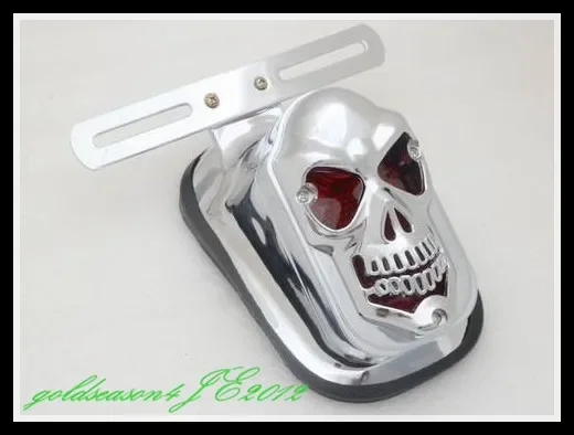 

Skull Skeleton Rear Tail Light Mount Plate for Yamaha V-star XV Chopper Custom