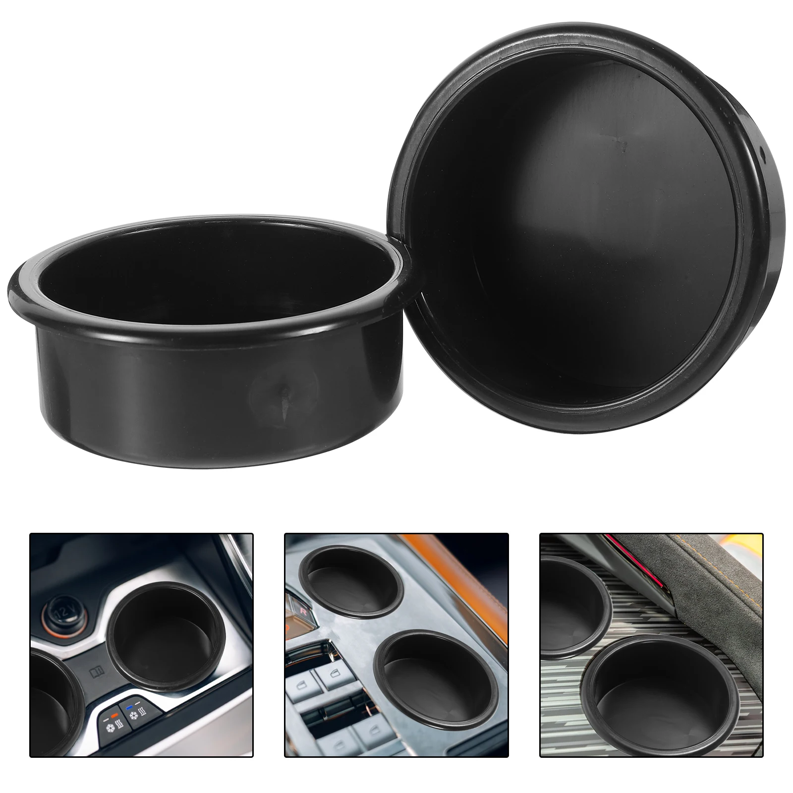 

2Pcs Plastic Cup Holder Insert for Car Anti Spill Secure Fit for Large Cups Rv Yacht Sofa Table Use Cup Holder