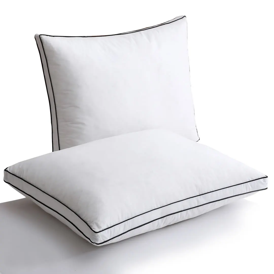 Custom Hotel Bed Soft White 90% Goose feather Natural Goose Feather Pillow