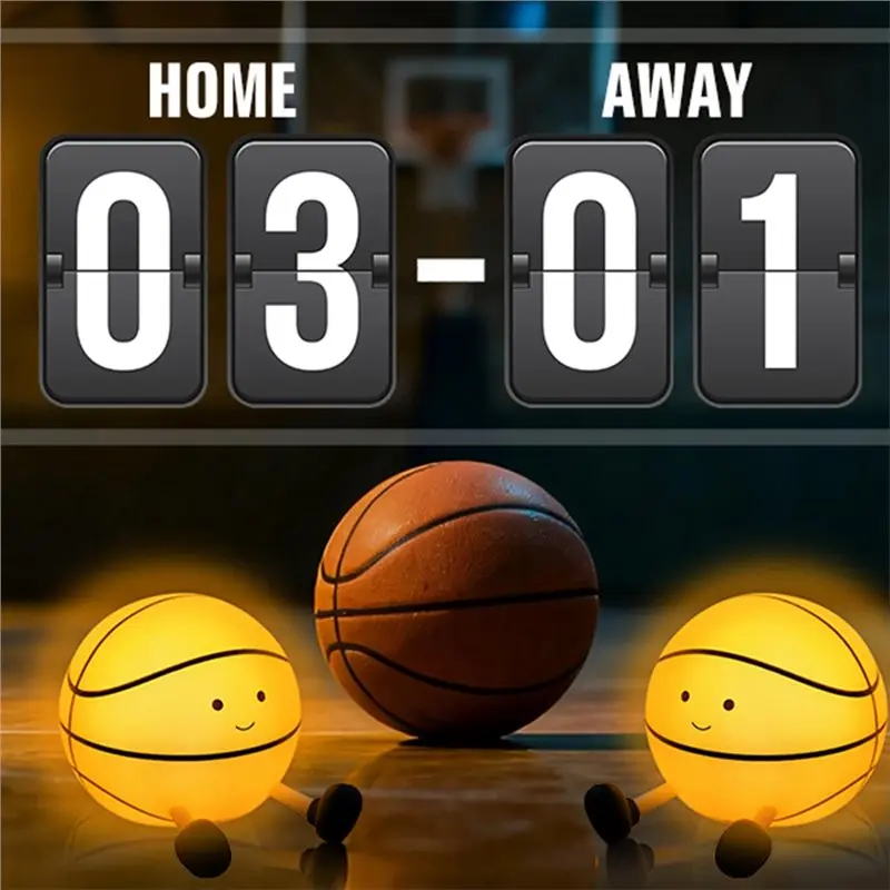 ABBY-Basketball Lamp LED Rechargeable Light Basketball Lamp For Sports Fans Ideal Gift For Boys And Girls
