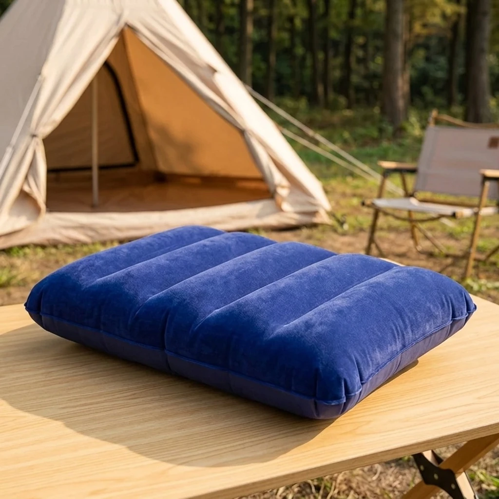 Travel Accessories Pillow - 1pc Air Cushion Pillows, Foldable Square