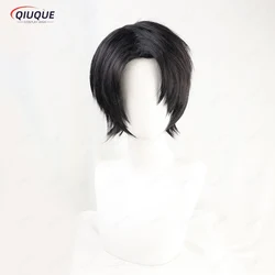 Levi Ackerman Anime Wig Cosplay Rivaille Black Short Heat Resistant Synthetic Hair Wigs Peruca Pelucas