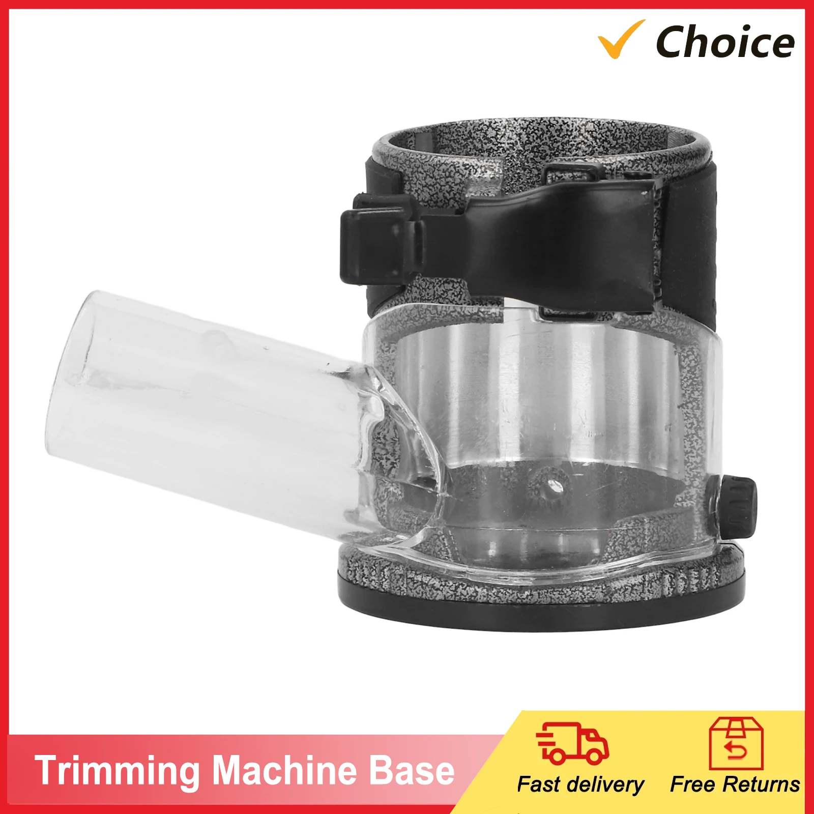 Trimming Machine Base Adjustable Aluminum Alloy Plunge Router Base with Dust Collection Cover Trimming Machine Dust Cover