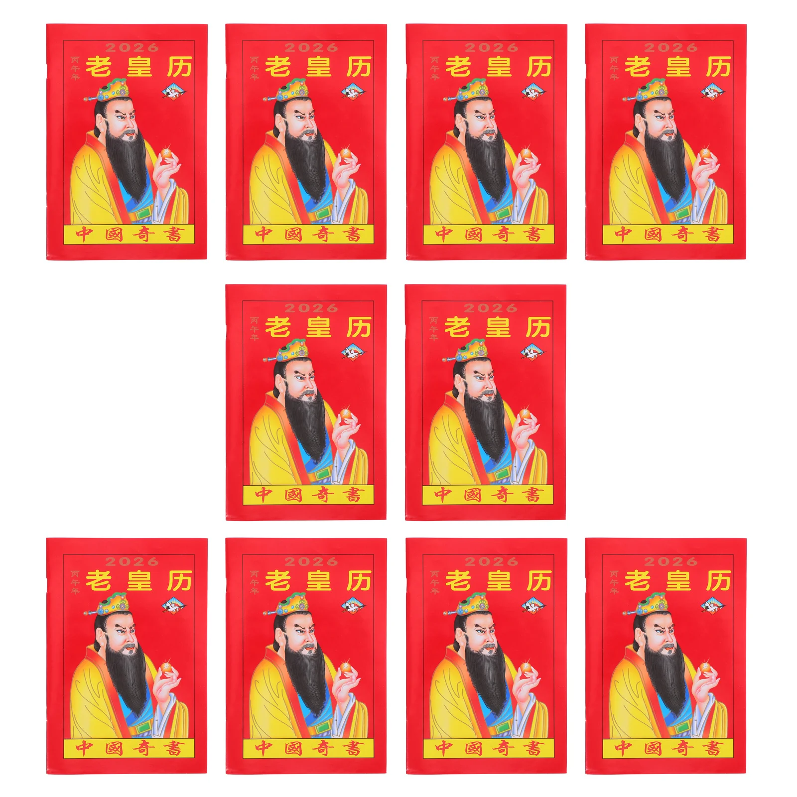 

10 Pcs Calendar Feng Shui Tearable Lunar Calendars 2026 New Year Chinese Hanging