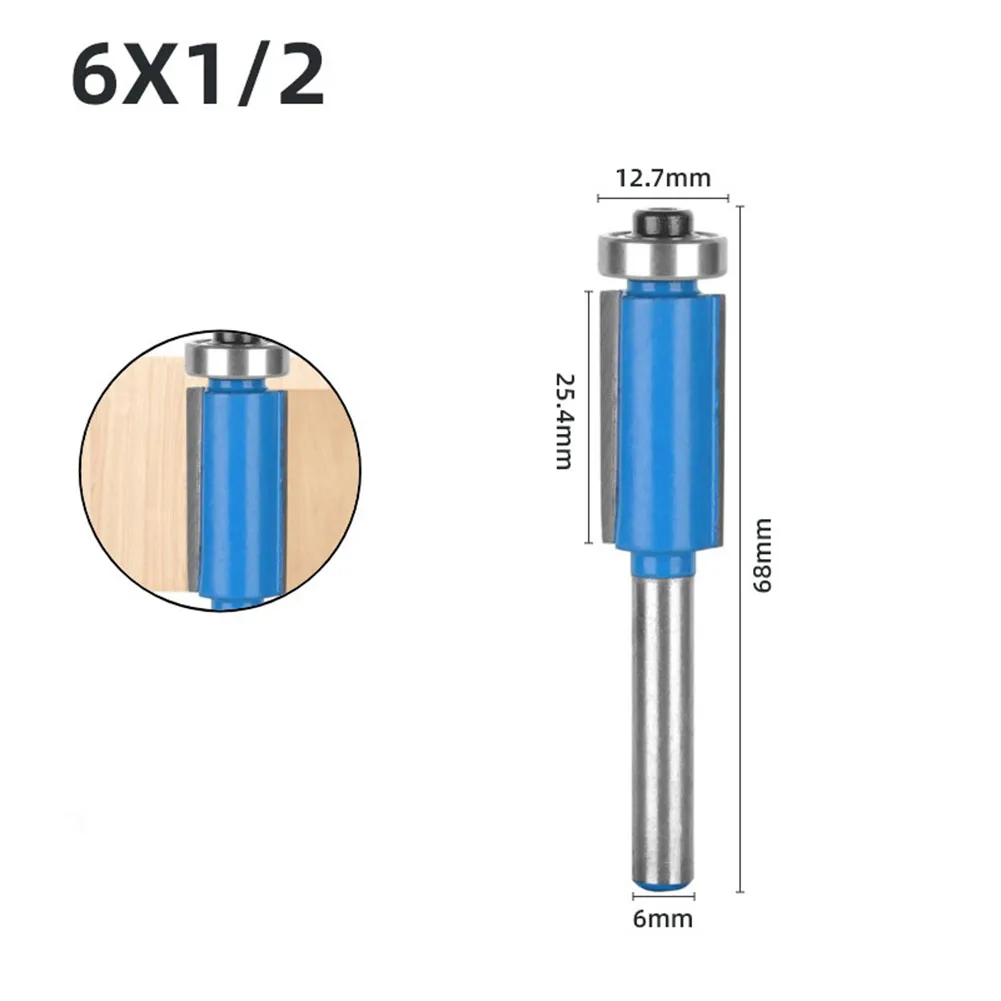 Woodworking Router Bit For Cutting Machine 6mm Shank Corrode Resistance Good Wear Resistance Milling Cutter Flush Trim