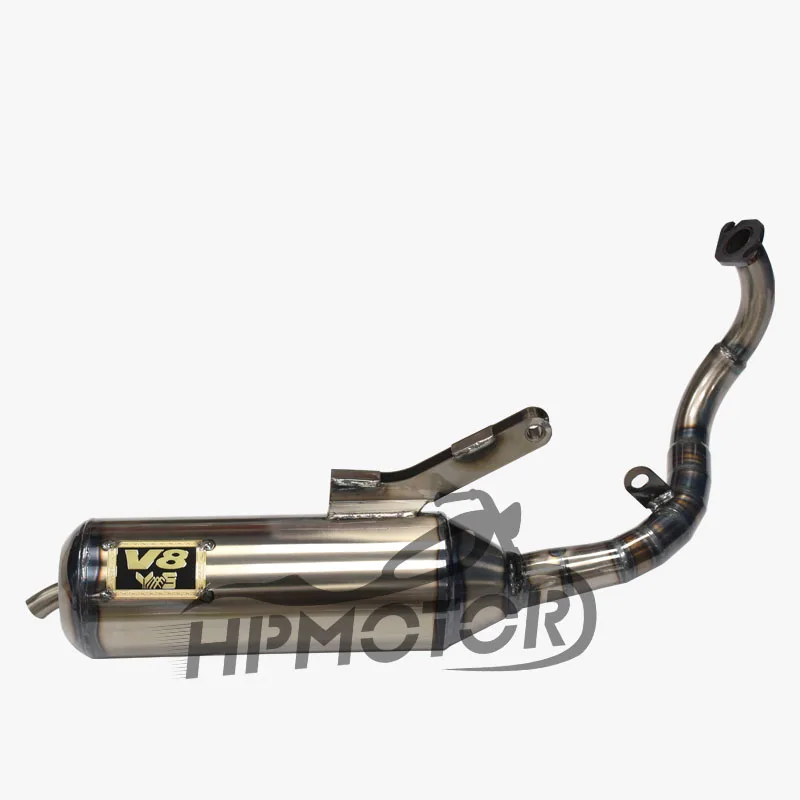 V8 Universal Motorcycle Exhaust Muffler Racing Pipe for Honda DIO AF34 AF35 ZX 50-75cc Performance Handmade Modify Parts