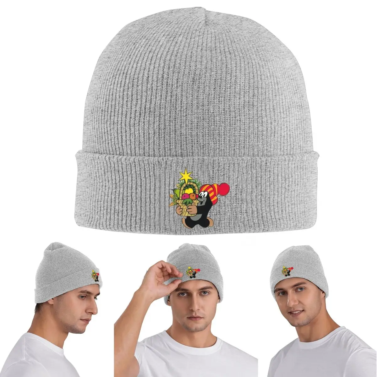 

Mole Happy Krtek Теплая вязаная шапка Зимняя вязаная шапка Skullies Шапки Хип-хоп Шапки для унисекс