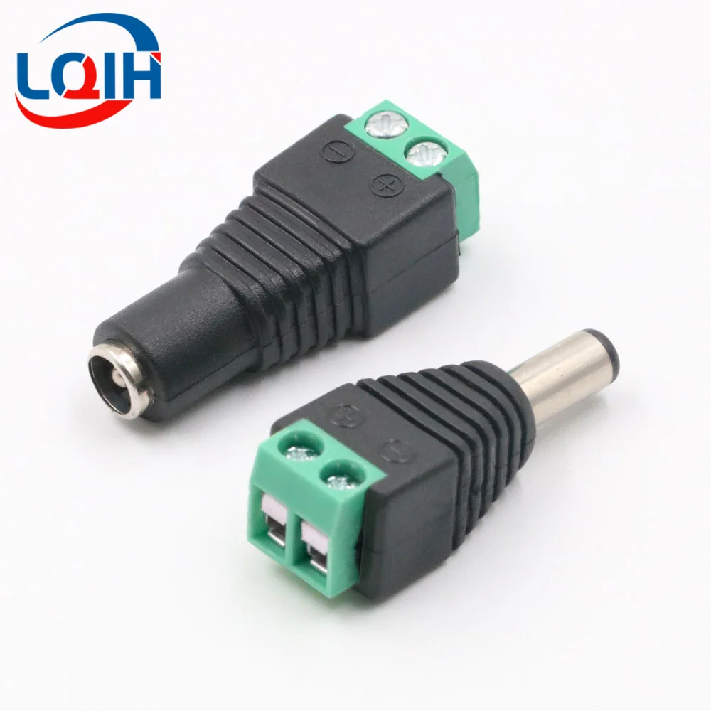 DC Terminal Stecker 2pin DC Power Adapter 5,5mm x 2,1/2,5mm Stecker Stecker auf Buchse Jack Stecker für LED Streifen CCTV Kam – Detail 7