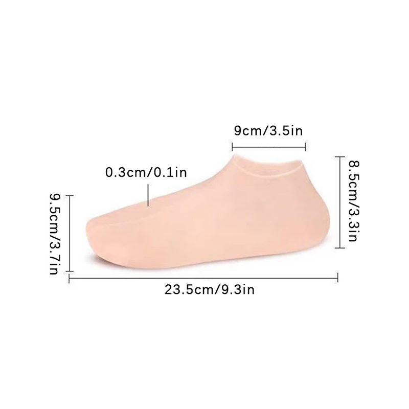 جوارب كعب جل مرطبة من السيليكون ، عناية ببشرة القدم المتشققة ، واقيات مضادة للتشقق ، استخدام منزلي للسبا ، زوج واحد
