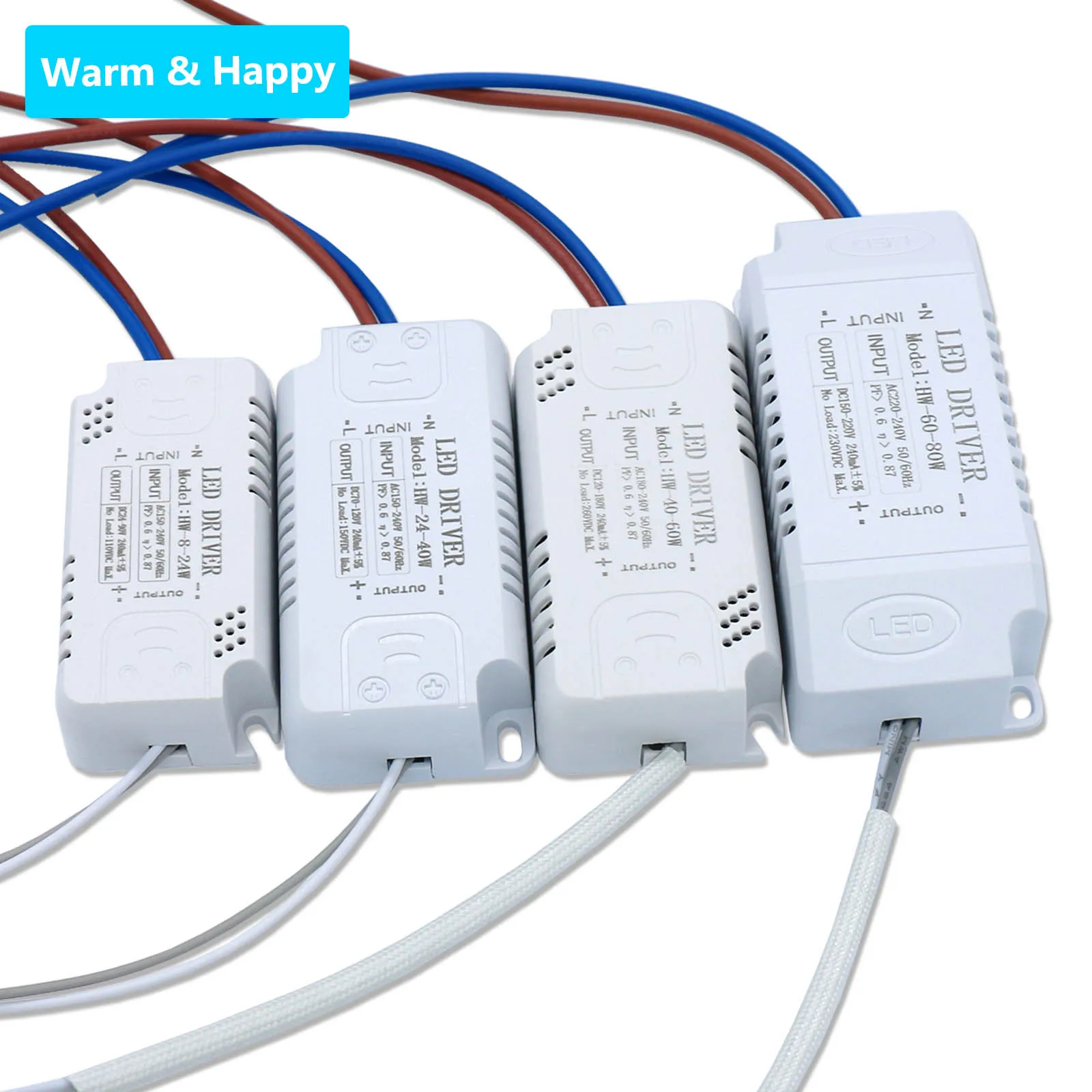 

AC220V 8-24W 24-40W 40-60W 60-80W LED Ceiling Light Monochrome Driver 240mA Constant Current Lamp Accessories Power Supply