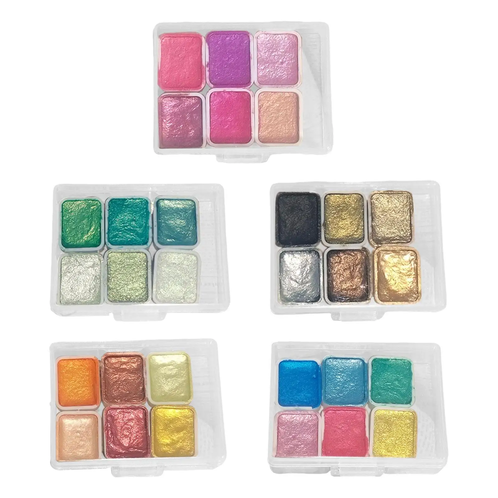 Nail Pigment Solid Solid Pigment Painting Portable Glitter Nail Powder 6 Colors for Artist Home Beginners Salon Nail Art DIY