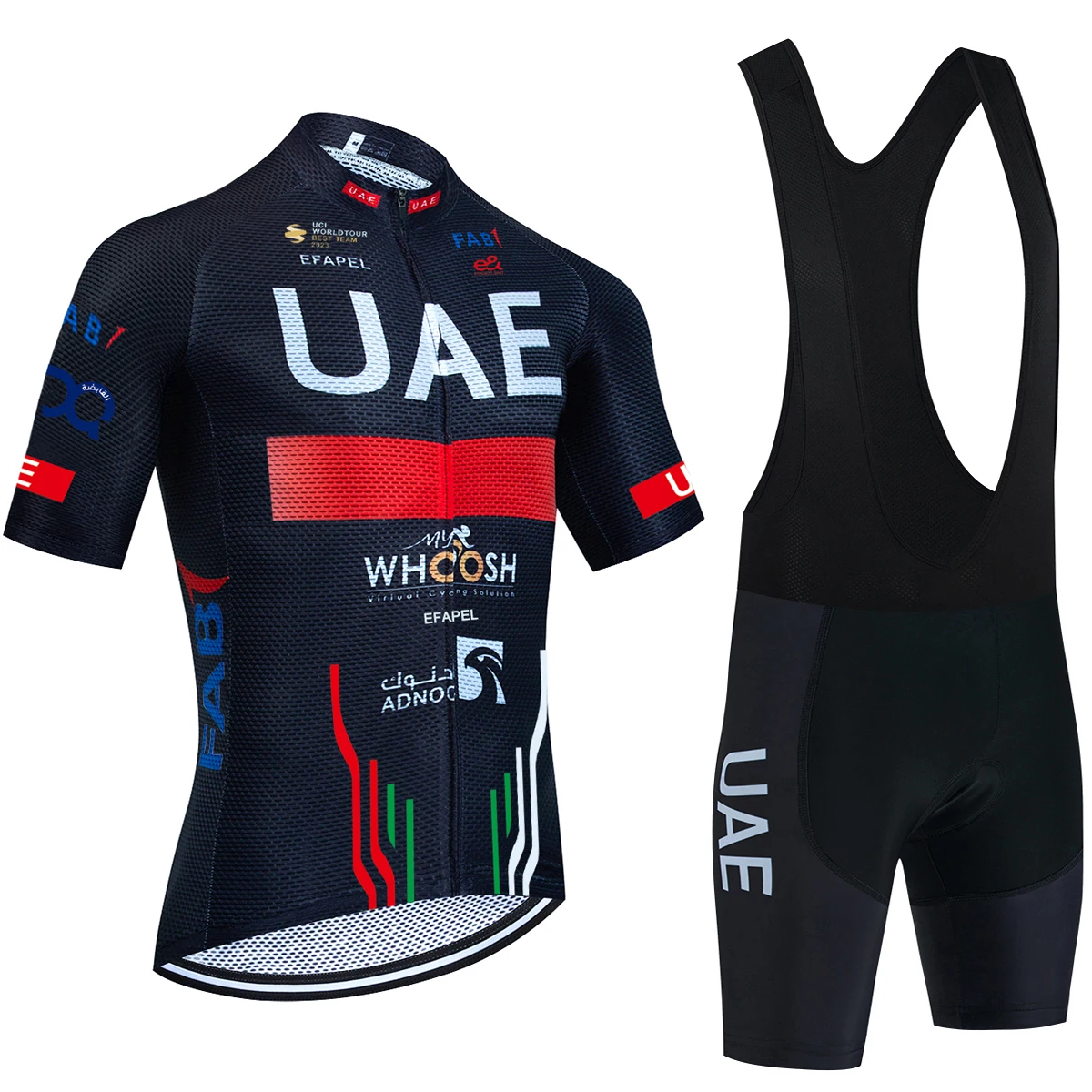 UAE Cycling Jersey Set 2024 Man\'s Team Short Sleeve Cycling Clothing MTB Bike Uniform Maillot Ropa Ciclismo Summer Bicycle Wear