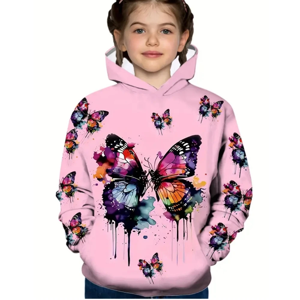 

Girls' Festive Christmas Hoodie Child Sweatshirt Long Sleeve Casual Cartoon Baby Autumn Clothes Pullover Hoodie Children Clothes