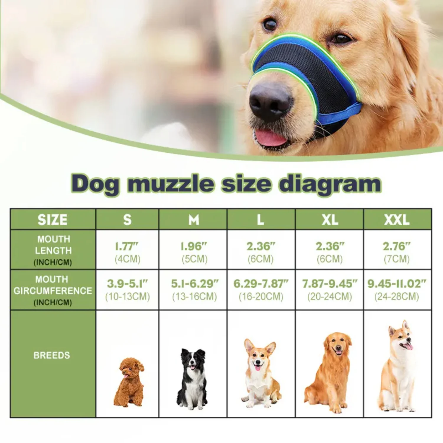 Comfortable and Soft Premium Adjustable Dog Muzzle for Stress-Free Training and Peaceful Walks. High-Quality Design Effectively 