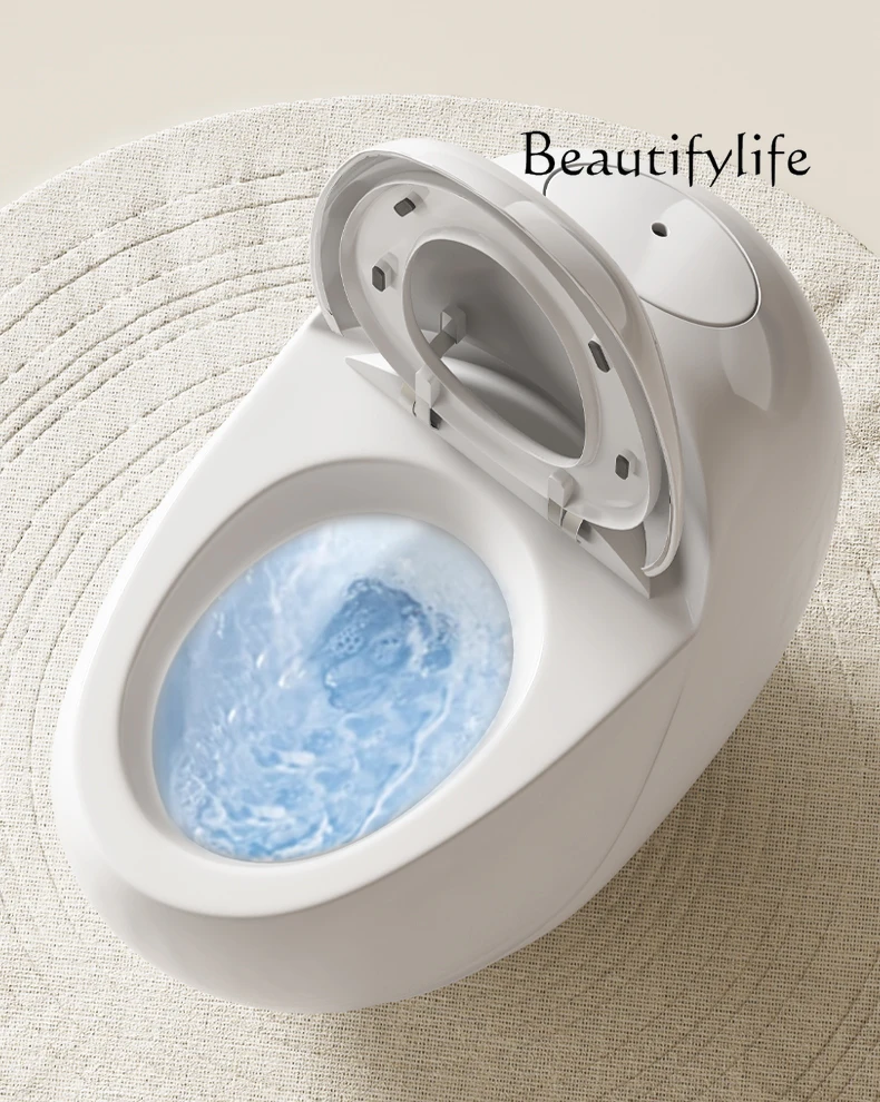 Small toilet Household flush toilet super egg round mini water-saving deodorant smart toilet designer model