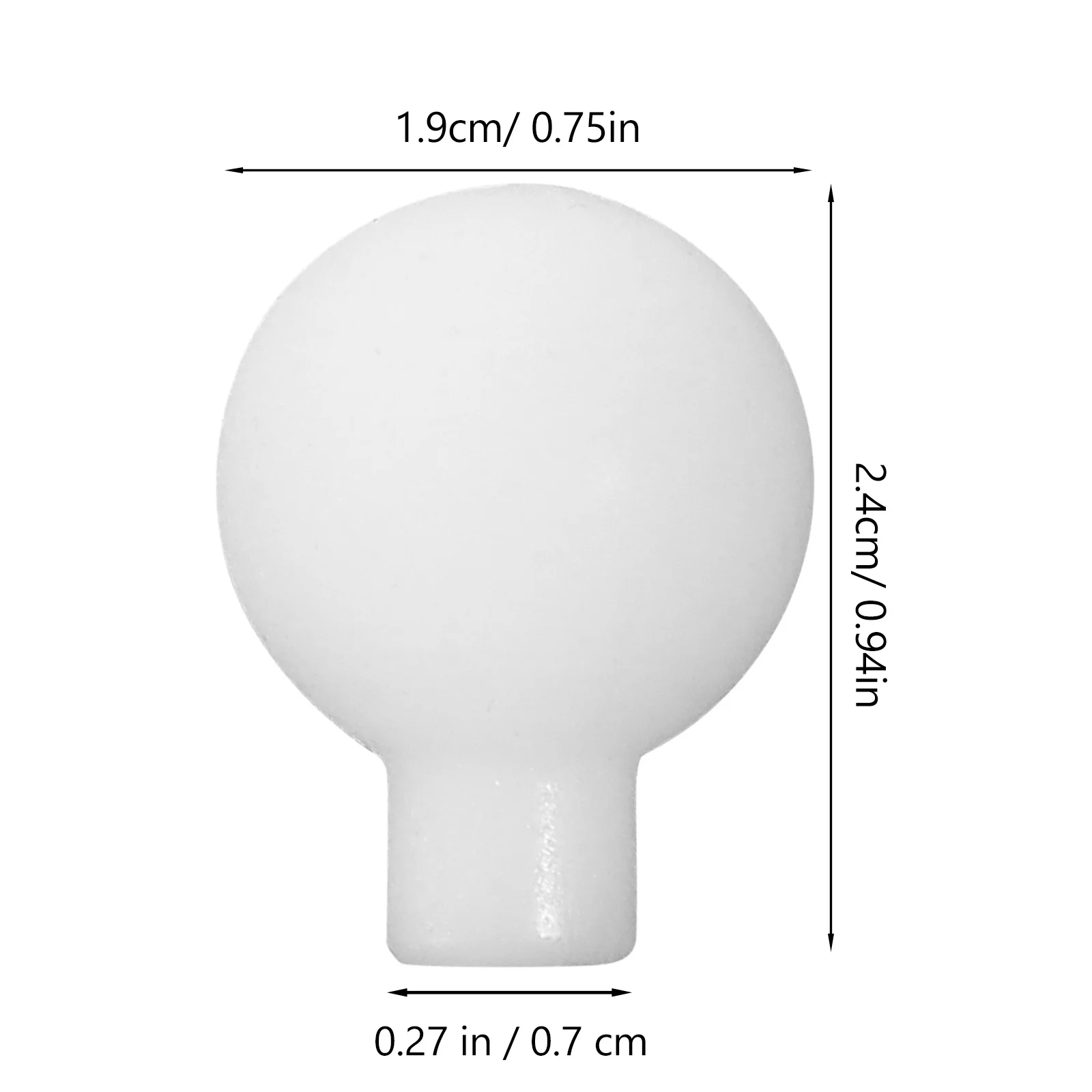 100Pcs 1.9cm Globe Ball String Light Cover Frosted Lamp Shade for LED Rope Lights Outdoor Indoor Decor ABS Replacement