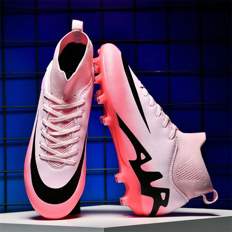 New Men Soccer Shoes Indoor Cleats Football Boots Match Long Spikes Sneakers Breathable Ultralight Training Drop Shipping image 6