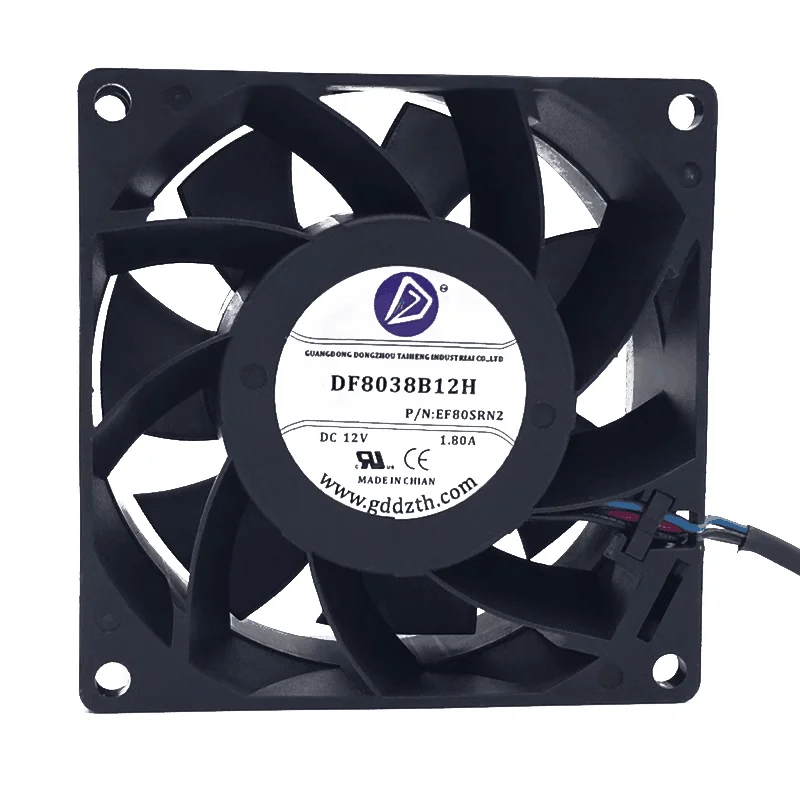 

New For DF8038B12H P/N80SRN2 8038 12V 1.80A 8CM High Air Flow Frequency Converter Cooling Fan