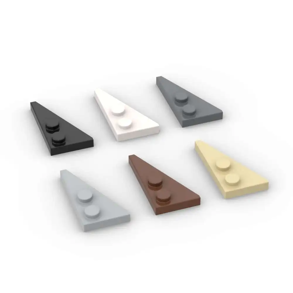 MOC 10PCS 클래식 65426 포인티드 보드 웨지 플레이트 4x2 직각 블록 일반 DIY 장난감 어린이 브릭 소년 휴일 선물