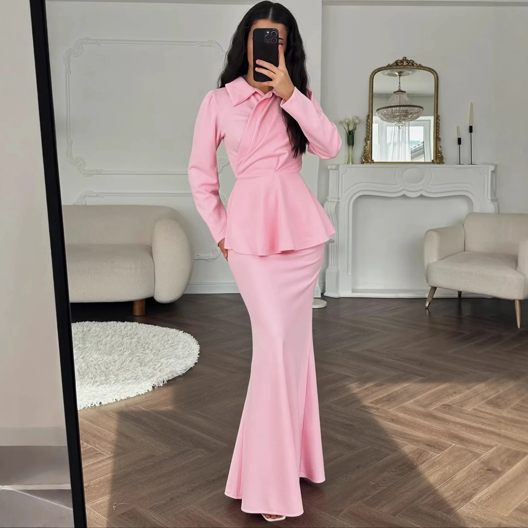 Elegant Long Sleeve Dress Dresses Set Jumpsuit Playsuit Evening Gown Spring Summer Matching Set