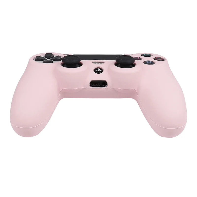 New Pink Soft Silicone Protective Case For PS4 Controller Skin Gamepad Case Cover Video Games Accessories for PS4 Joystick Cases