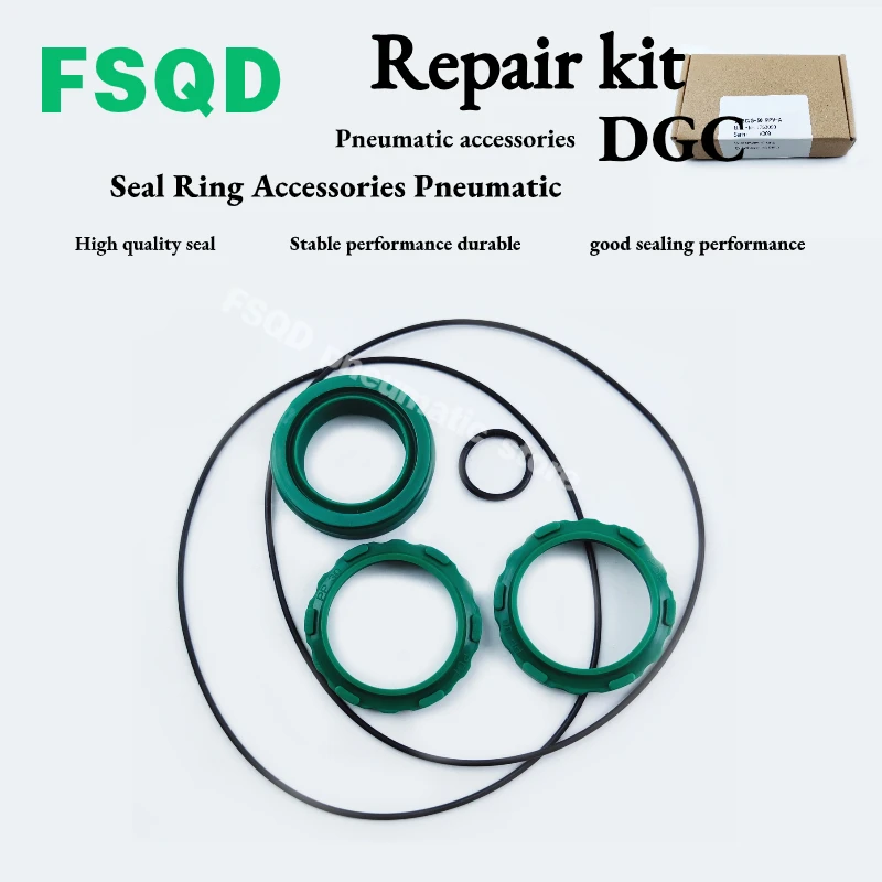 DNU DNG-32 40 50 63 80 100 125 160 Green PU/ Black nitrile Piston seal FSQD Cylinder seal repair kit DNU DNG Series