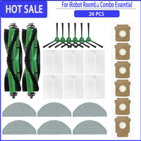 Compatible For iRobot Roomba 105 Combo, Roomba Combo Essential / 2 Essential Main Side Brush Hepa Filter Mop Dust Bag Parts