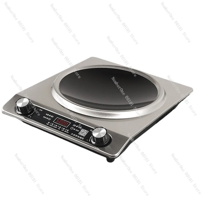 5000W High-Power Concave Induction Cooker, Household Multi-Functional Cooking System for Stir-Frying, Steaming