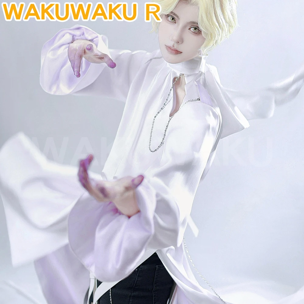 

Luka Cosplay Costume Anime Alien Stage Cosplay WakuWaku-R Men White Uniform Stage Costume Luka Christmas Cosplay