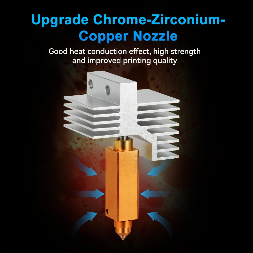 For Elegoo Centauri Carbon 2 Combo Hotend Kit Chromium Zirconium Copper Nozzle Hot End For CC CC2 3D Printer Machine Accessories