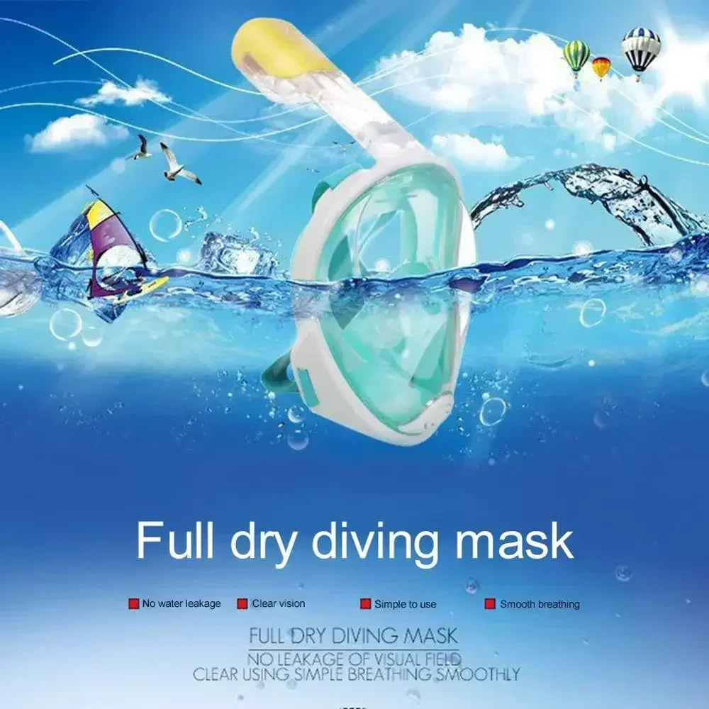 2022 Swimming Diving Mask Full Face Anti-fog Snorkeling Scuba Diving Underwater Spearfishing Glasses Training Mask