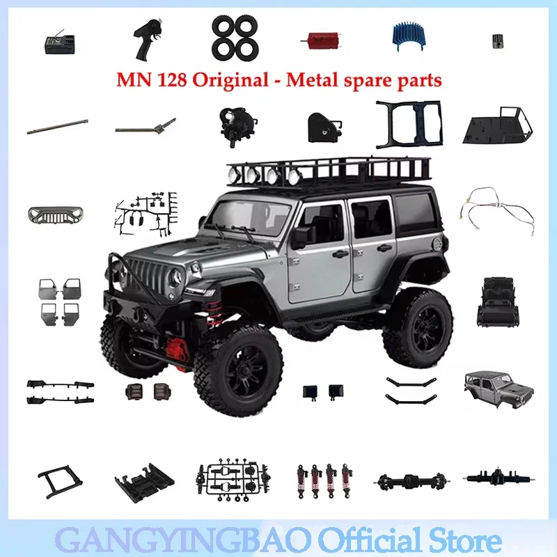 MN128 Wrangler MN86 RC Car Spare Parts Upgrade Modified Shock Absorber Axle Housing Connecting Rod Motor Tooth Tires