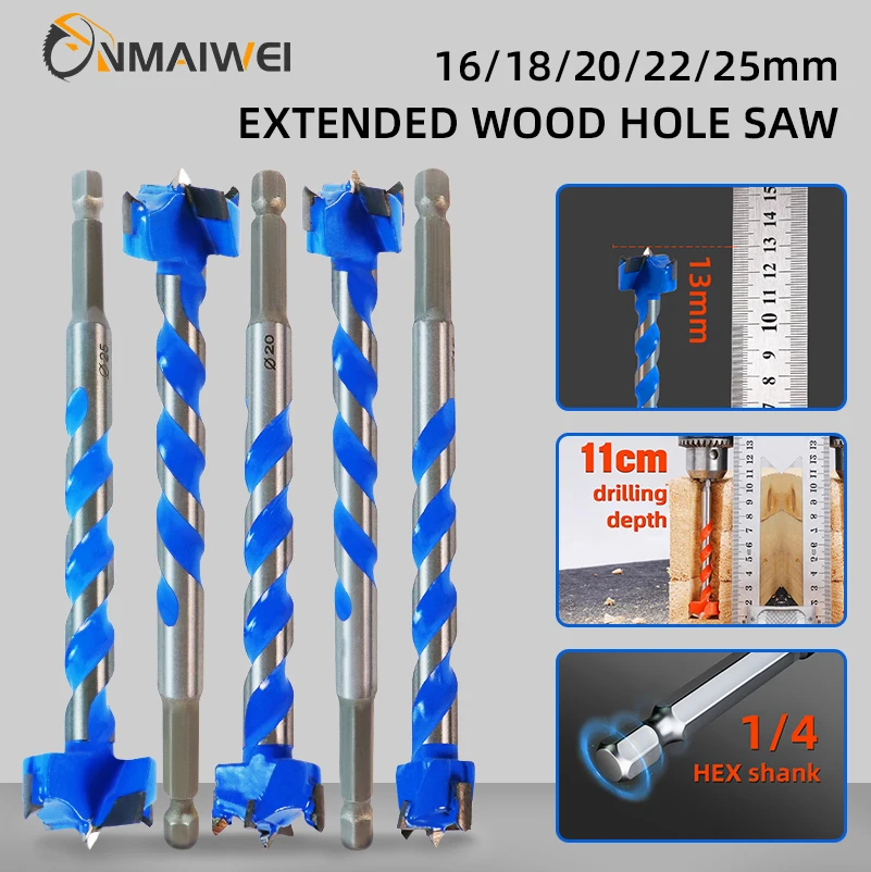 Extend Wood Drill Bits Carbide Hinge Boring Bit Woodworking Hole saw for Desktop Hinge Door Lock Router Bit Hole Opener