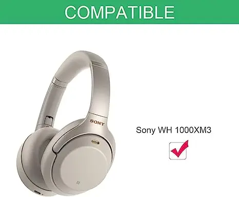 Memória espuma earmuffs, para sony wh-1000xm3, wh1000xm3, wh1000xm3, earmuffs, cor champanhe