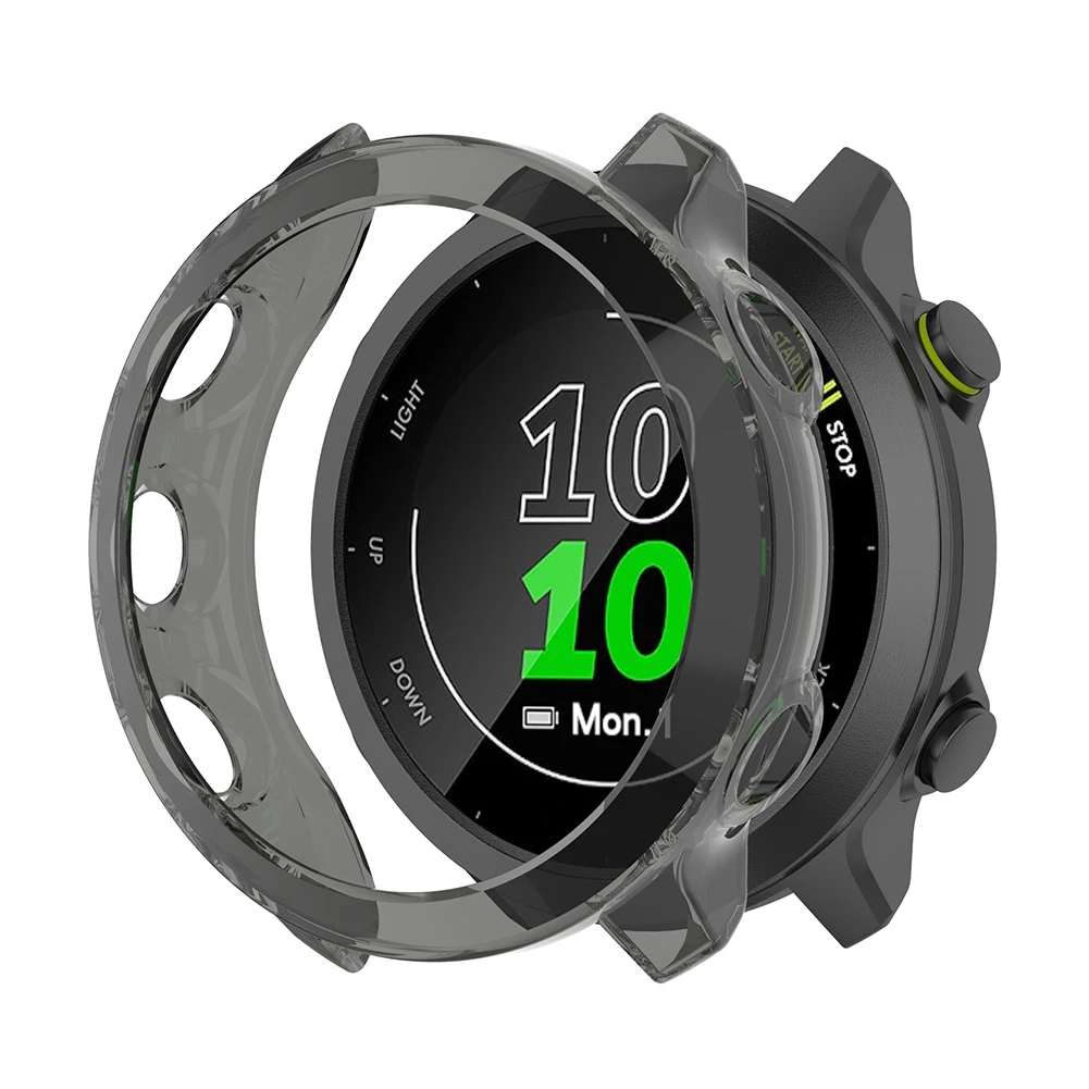 Screen Protective Watch Case 4 Classic Anti-Scratch Skin Frame Cover for Garmin Forerunner 55/158 Smartwatch