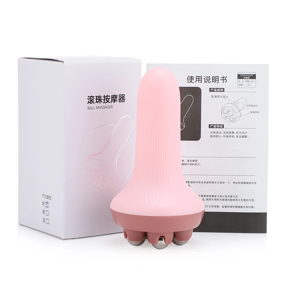 Hand Roller Beauty Health Massage Face Massagers Face Roller masajeador 5 Steel Ball Muscle Relax Fat Burning Body Shaping Slim