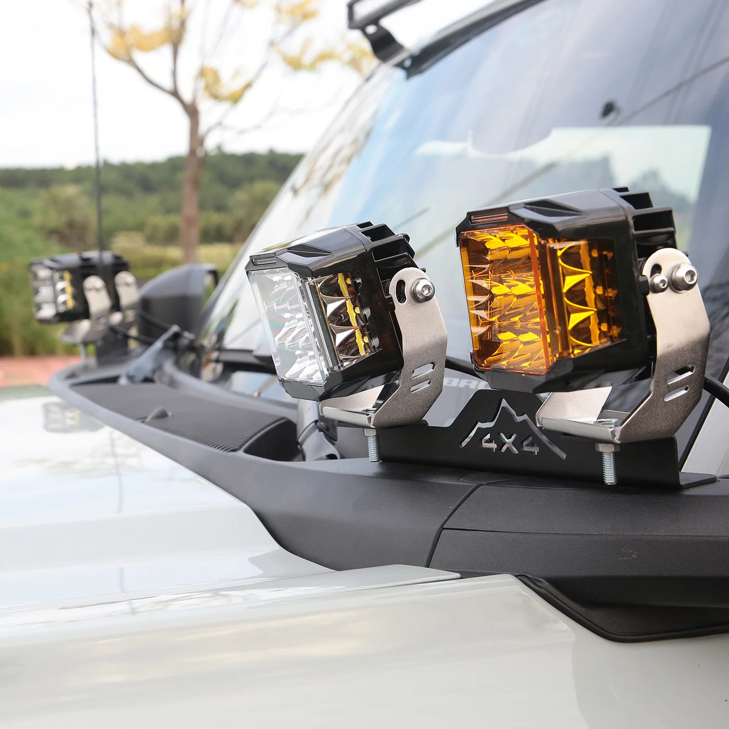 

Car Accessories A-Pillar Windshield Hinge LED Pod Light Work Light Mounting Brackets for Bronco 2022 2023