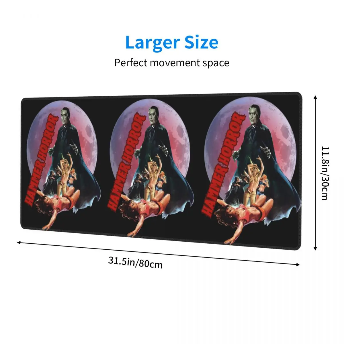 Hammer Horror Large Mouse Pad Computer Keyboard Mouse Mat Gaming PC Laptop Desk Mat Office Accessories Table Mats