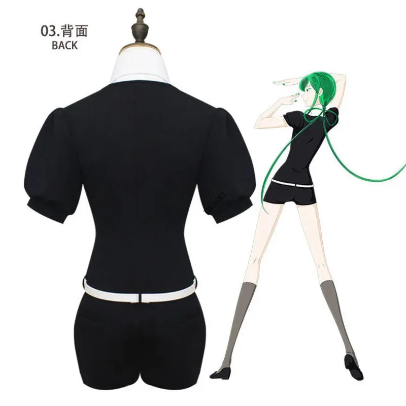 2025 New Japanese Anime land of the lustrous diamond Houseki no bort Kuni Jade Yellow Cosplay Costume Playsuit Outfits Uniforms