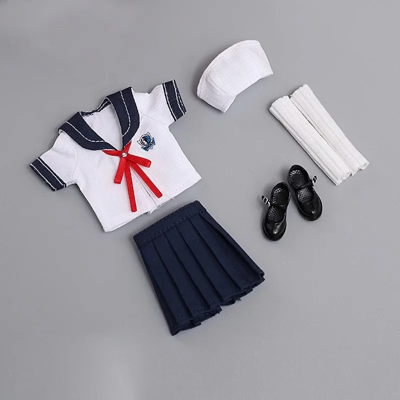 

1/12 Soldier Accessories Trendy JK Student School Uniform Pleated Skirt Model Toy For 6'' Action Figure Body In Stock