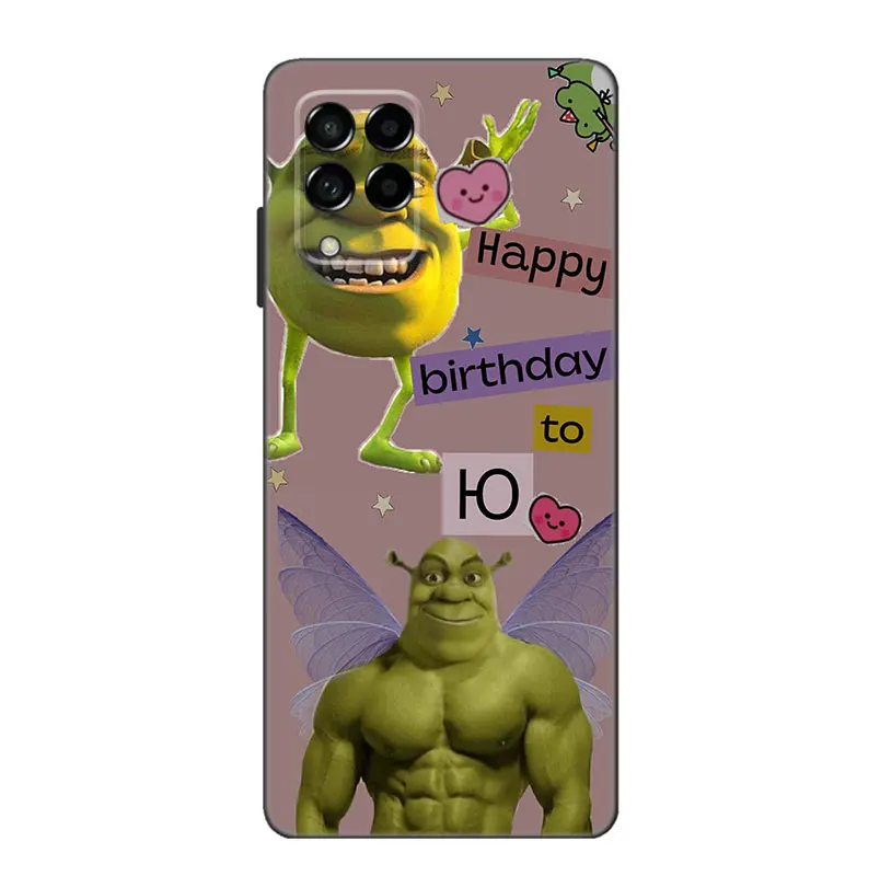 Anime Shrek Art Phone Case For Samsung Note 8 9 10 Lite 20 Ultra M40 M60 M80 S M14 M32 M33 5G M04 M10 M11 M30 M31 M42 M51 M62